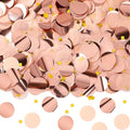 MARFOREVER Round Tissue Paper Confetti, Rose Gold Table Confetti Dots Decorations Birthday Party Scatter Table Sprinkles Hearts for Balloons Wedding Baby Shower Festival Supplies(1 inch)
