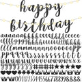 TaoBary 167 Pcs DIY Banner Kit Happy Birthday Glitter Banner Customizable Glitter Make Your Own Kit 162 Letters Symbols and Numbers 3 Rope for Birthday Halloween Wedding Christmas(Black)
