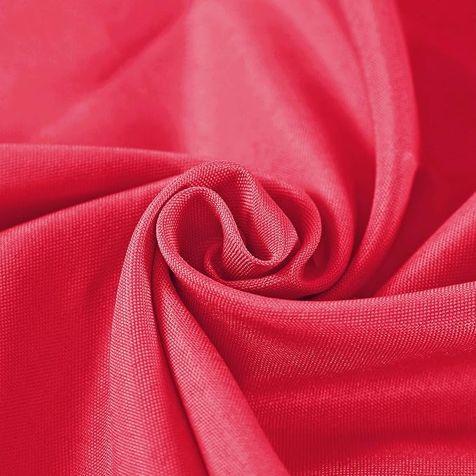 90 inch Round Tablecloth Washable Polyester Table Cloth Decorative Table Cover for Wedding Party Dining Banquet（90 inch,Red）