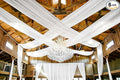 6 Panels White Ceiling Drapes for Wedding 5ftx30ft Ceiling Drapes Wedding Arch Draping Fabric Cheesecloth Sheer Curtain Romantic Ceiling Decorations for Wedding Party Banquet Ceremony Stage