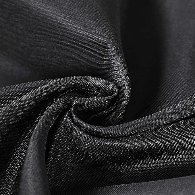 70 inch Round Tablecloth Washable Polyester Table Cloth Decorative Table Cover for Wedding Party Dining Banquet（70 inch,Black）