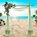 MDS Halloween Chiffon Draping Fabric - 1 Panel, 30" Wide x 30ft Long - Sheer Spooky Arbor & Canopy Drapery for Haunted House Backdrops, Party Ceilings, DIY Costumes & Themed Events - Sage Green