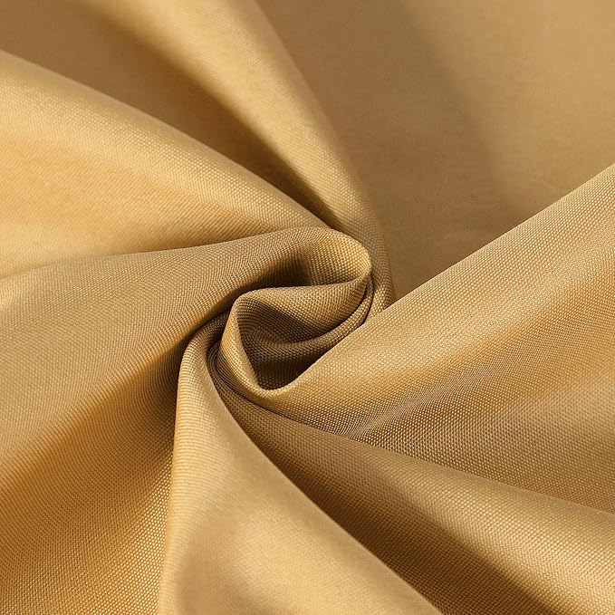 60 inch Round Tablecloth Washable Polyester Table Cloth Decorative Table Cover for Wedding Party Dining Banquet（60 inch,Gold）