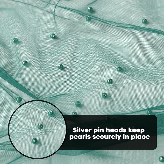 Artoid Mode Pearl Dark Green Gauze Table Runner 59x120 Inch , Seasonal Sheer Kitchen Dining Holiday Wedding Birthday Baby Shower Table Decor for Home Party