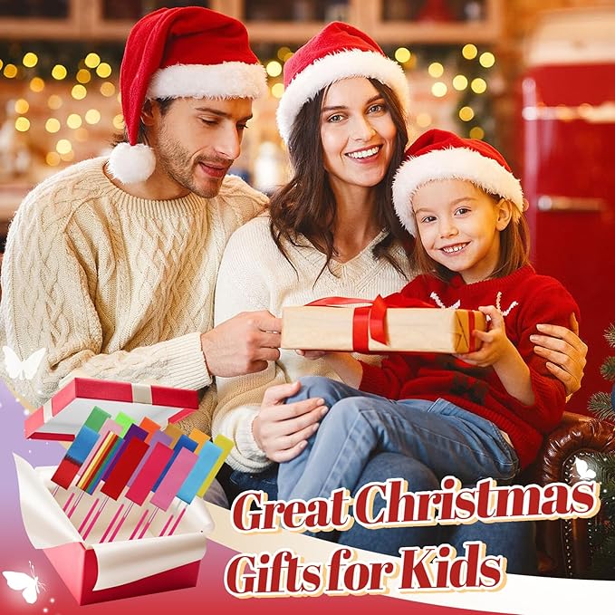 PAMASE Dance Ribbons - 16 Packs Ribbon Wands with Non-Slip Handles for Girls Gift, 6.6ft Rhythmic Gymnastics Dancing Rainbow Twirler Sticks Streamers Dance Flags