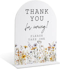 Wedding Signs for Ceremony and Reception, Boho Floral Acrylic Thank You for Coming Sign, Wedding Signage with Stand, Bridal Shower Table Centerpieces, Thank You Party Favors for Engagement Party, 26
