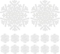 60Pcs Snowflake Paper Placemats Christmas Sliver Glitter Disposable Place Mats Winter Round Sparkle Decorative Table Chargers Xmas Snowflake Decoration for Holiday Festival Dining Tableware