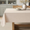 MIULEE Ivory Linen Tablecloth 60x144 Inch Rectangle Table Cloth Waterproof,Stain Resistant & Wrinkle Resistant for Dining Party Wedding