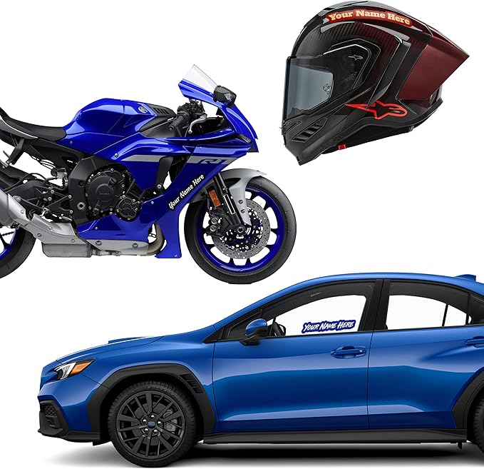 VulgrCo Custom Name Vinyl Stickers - Customizable Full Color Print Text Personalized to You Decal for Water Bottle, Phone, Bumper, Window, More! Waterproof, Dishwasher Safe, UV and Fade Resistant