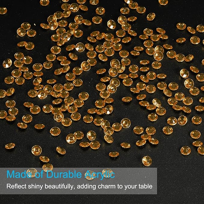 PATIKIL 4000 Pcs Wedding Table Scatter Confetti Crystals 6mm Acrylic Diamonds Vase Fillers Gems for Table Centerpiece Decorations Party Vase Beads, Coffee