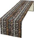 Cow Patchwork Print Table Runner, Country Farm Animal Fur Skin Farm Safari Wildlife Pattern Table Runner for Dinner Dinning Home Kitchen Living Room Party Holidays Setting, 13x60 Inch