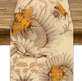 Vintage Bee Table Runner, Rustic Retro Wildflowers Print Home Farmhouse Table Cover for Party Indoor Outdoor Decoration Kitchen Dining Table Decor, 13x90inch