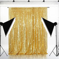 Eternal Beauty Gold Sequin Backdrop, 6x8 Ft Glitter Background Curtains for Shimmer Photography Party Wedding Birthday Back Drop Decor