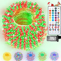164FT 500LED Christmas Lights Color Changing, 35 Colors String Lights with Remote Timer, Waterproof Twinkle Fairy Light Clear Wire for Bedroom Indoor Outdoor Holiday Wedding Party Xmas Tree