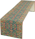 Vintage Boho Floral Table Runner, Rustic Country Farmhouse Teal Red Purple Flower Pattern for Home Kitchen Table Decor Dining Coffee Room Party Decor 13x60in