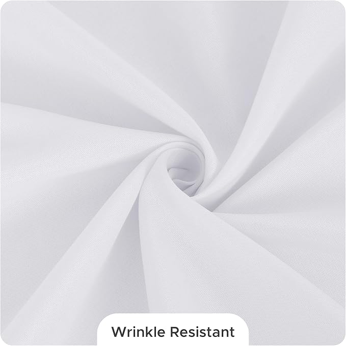 Fitable 8 Pack Round Tablecloths: Stain Resistant Wrinkle Free Circle Table Clothes, Washable Reusable Polyester Table Covers for Wedding Party Birthday Banquet Reception(White, 70 Inch)