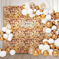 12PCS Champagne Shimmer Wall Backdrop, Laser Square Sequin Photo Backdrops Panel, Glitter Wall Background for Birthdays, Weddings, Christmas, Engagements, Disco Bachelorette Party Decoration (3FTx4FT)