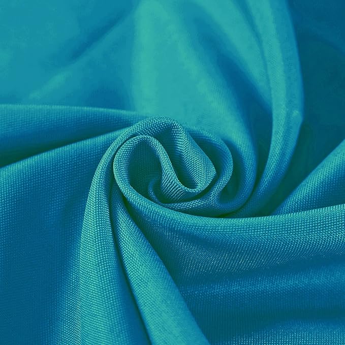 Rectangle Tablecloth 90x132 inch Washable Polyester Fabric Table Cloth for Wedding Party Dining Banquet Decoration（90x132, Caribbean Blue）