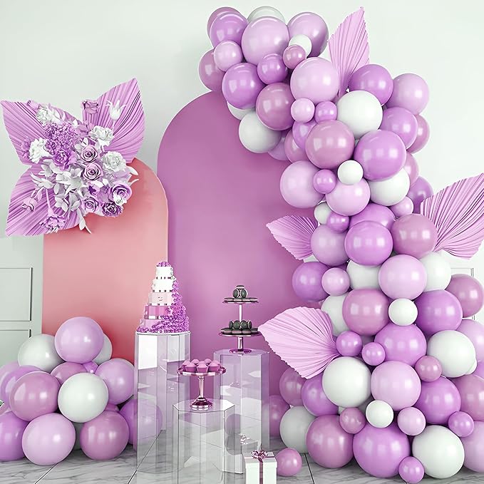 Wedding Arch Cover 7.2FT Arch Backdrop Cover Spandex Fitted Arch Cover for Round Top Chiara Backdrop Stand Covers for Wedding Birthday Party Baby Shower Banquet Ceremony Decoration, lilac