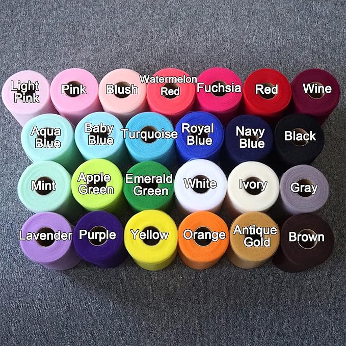 Burgundy Tulle Fabric Roll 6 Inch X 300 FT (100 Yards) Matte Tulle Ribbon Netting Mesh Spool for DIY Tutu Skirt Wedding Bow Gift Wrapping Baby Shower Christmas Party Halloween Decorations