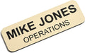 Custom Engraved Name Tag Badges – Personalized Identification with Pin or Magnetic Backing, 1 Inch x 3 Inches, Almond/Black