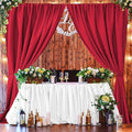Joydeco Christmas Red Backdrop Curtain for Parties, Photography Backdrop Drapes for Christamas Wedding Decorations, Wrinkle Free 5ft x 7ft Set of 2 Panels Curtains with Rod Pockets