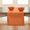 Solino Home Linen Pumpkin Hemstitch Table Runner 48 Inches - 100% Pure Linen Small Table Runner 14 x 48 Inch Ideal for Dresser and Coffee Tables - Classic Hemstitch - Fall, Halloween, Thanksgiving