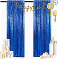 ShinyBeauty Sequin Royal Blue Backdrop Curtains 2 Panels 4Ftx7Ft Photo Backdrops Blue Photograph Background Shimmer Curtain for Parties, Birthdays, Graduations, Holiday Wall Decor