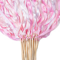 60 Pieces Wedding Colorful Ribbon with Bells, Party Ribbons Streamers Sticks Magic Wish Fairy Wand for Wedding Party Holiday Activities Favors (Pink-60)