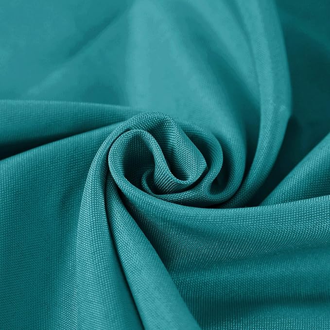 108 inch Round Tablecloth Washable Polyester Table Cloth Decorative Table Cover for Wedding Party Dining Banquet（108 inch,Teal）