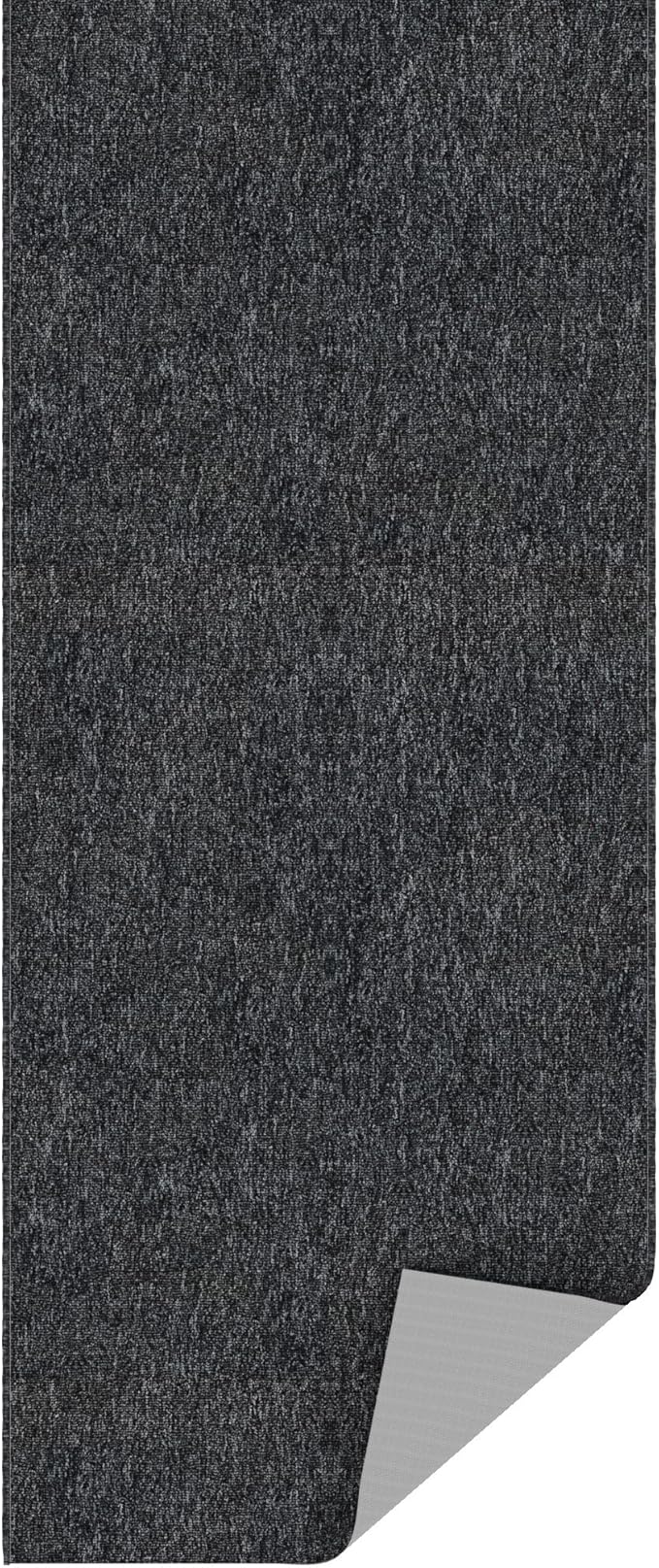 Ottomanson 2'7" x 24' Ultra-Thin Hallway Runner Rug - Durable Non-Slip Carpet for High-Traffic Areas - Fits Under Doors for Seamless Entry - Ideal for Kitchen, Entryway, Bedroom & Living Room, Black