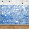 YongFoto Silver Blue Glitter Backdrop 8x6.5ft Silver Light Spots Blue Sequin Bokeh Photography Background Birthday Bridal Shower Wedding Photography Background Party Banner Portraits Photoshoot Props