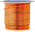 Mandala Crafts 16 Gauge Anodized Aluminum Craft Wire for Jewelry Making - 100 FT Colored Flexible Orange Wire - Bendable for Bonsai Armature Crafting Sculpting
