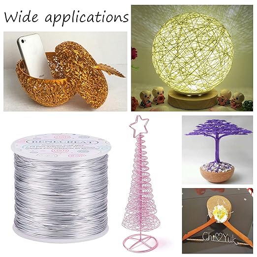 BENECREAT 20 Gauge Aluminum Wire - 770FT Anodized Colored Wire for Jewelry, Beading, Floral Crafts (FireBrick Red)