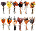 10/12/24/36 Pack Mini Dried Flowers for Vase Wedding Various Mini Bouquet Dried Small Wildflowers Natural Flowers Bulk for Crafts DIY Decor (12, Halloween Color2)
