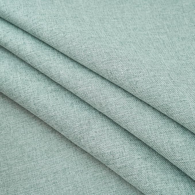 NLMUVW Sage Green Linen Tablecloth Rectangle, Rustic Textured Table Cloth Water Resistant Farmhouse Table Cover for Kitchen Dining Party Coffee, 54x96 Inch