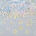 MARFOREVER Holographic Snowflake Glitter Confetti, Christmas Laser Silver Snowflake Table Scatters Frozen Party Decorations Winter Wonderland Confetti Sprinkles for Wedding Christmas Party Decorations