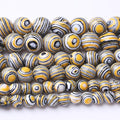 Yellow Peacock Turquoise Stone Beads Gemstone Round Crystal Energy Jade Beads Stone Beads for Jewelry Making DIY Bracelet Necklace Jewelry Making 1 Strand 15.5inch 31PCS 12MM