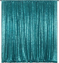 Poise3EHome Teal Sequin Backdrop,8FT x 10FT Sequin Photography Backdrop Curtain for Party Decoration