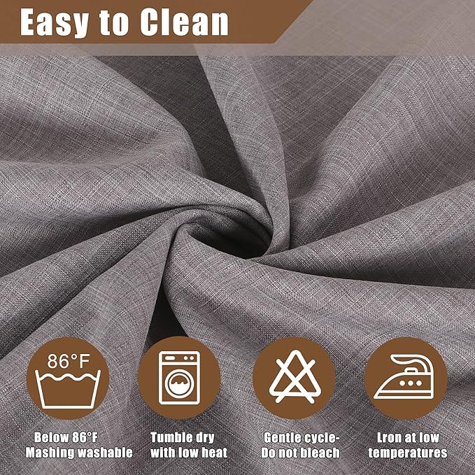 Fitable Faux Linen Table Clothes 2 Pack, Faux Burlap Fabric Tablecloths for Rectangle Tables, Rustic Holiday Table Covers for Kitchen Dining, Party, Farmhouse (Stone, 54 x 78 Inch)