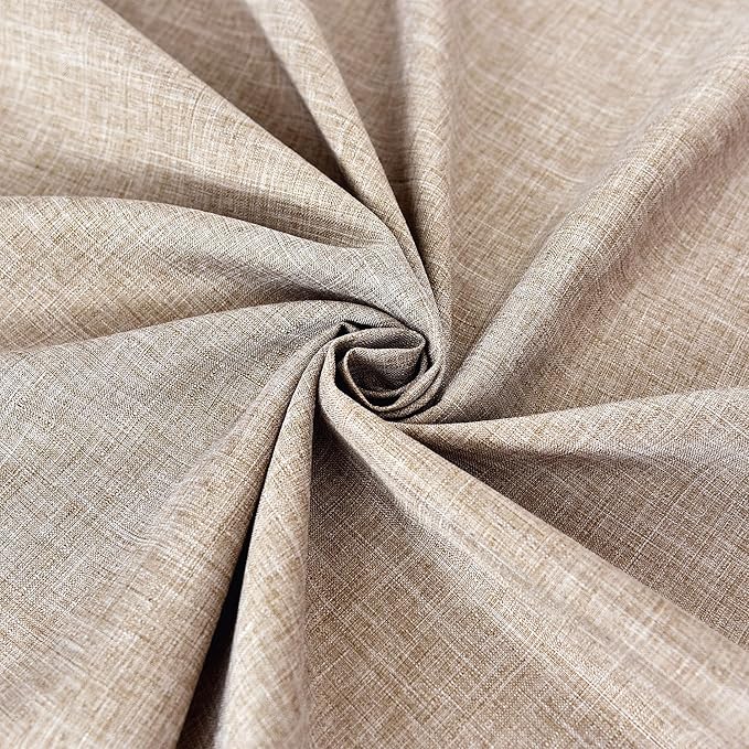 Fitable Linen Textured Tablecloths 2 Pack, Faux Burlap Rectangle Table Clothes for 8 Foot Tables, Rustic Table Covers for Dining, Baby Shower, Party, Banquet, Farmhouse (Nature, 54 x 120 Inch)