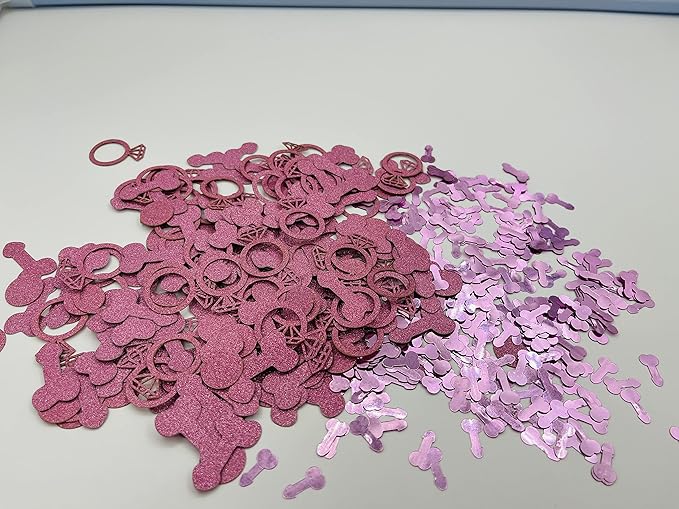 801 Pcs Rose Pink Glitter Cute Sprinkle Confetti Party Decoration for Valentine's Day, Celebration, Wedding, Engagement