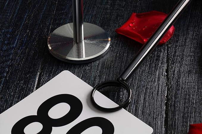 New Star Foodservice 23305 Ring-Clip Table Number Holder/Number Stand/Place Card Holder, 18-Inch, Set of 12