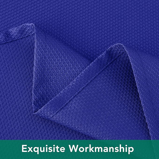 Biscaynebay Textured Fabric Round Tablecloths 70", Royal Blue Water Resistant Table Cloth Circle Folding Table Covers for Dining, Kitchen, Wedding, Parties etc. Machine Washable