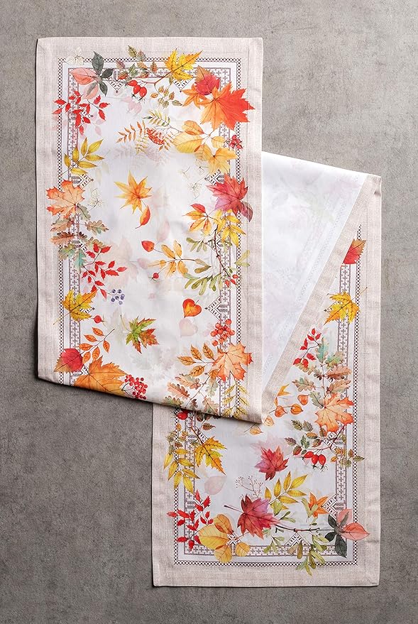 Maison d' Hermine Table Runner 100% Cotton Single Layer Table Runners 36 inches Long for Thanksgiving Christmas Decorations Home Kitchen Dining Party Wedding (Amarante, 14.5" x 36")