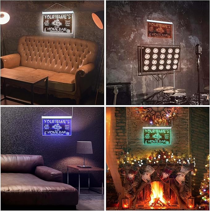 ADVPRO Personalized Your Name Custom Home Bar Beer Established Year Single Color LED Neon Sign 16 x 12 Inches st4s43-p11-tm-b