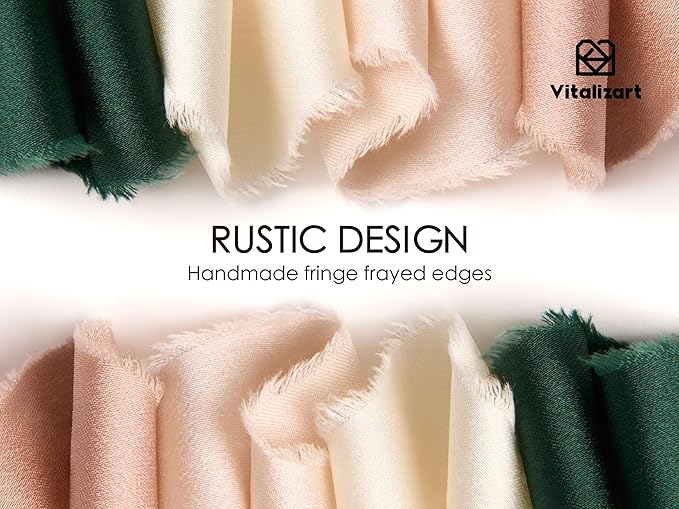 Vitalizart Silk Like Satin Ribbon 1 inch x 30 Yard Ivory White Handmade Frayed Ribbons for Gift Wrapping Baby Shower Wedding Bridal Bouquets Holiday Decor