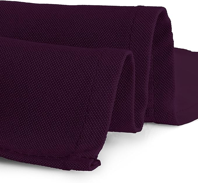 Gee Di Moda Rectangle Tablecloth - 90 x 132 Inch Eggplant - Heavy Duty Washable Polyester - 6 Ft Buffet Table, Holiday Party, Wedding & Baby Shower