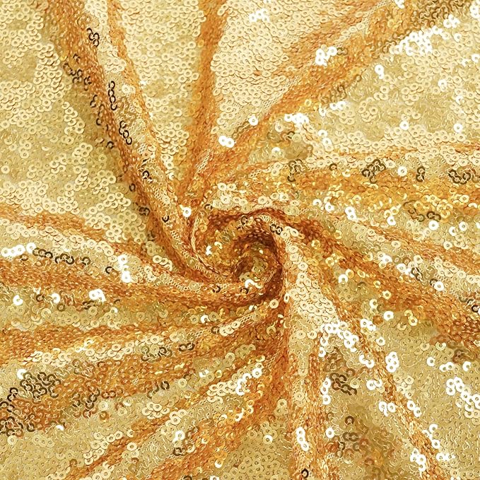 Eternal Beauty Gold Sequin Backdrop, 10x10 Ft Glitter Background Curtains for Shimmer Photography Party Wedding Birthday Back Drop Decor