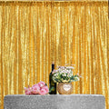 JYFLZQ Gold Sequin Backdrop Curtains 8ft x 8ft 1 Panel Glitter Photo Booth Backdrops Sparkly Photography Background Drapes for Parties Wedding Bridal Showers